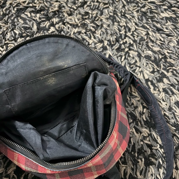 Coach Mini Court Backpack Buffalo Plaid Red Black Pebbled Leather Small Bag main image 7